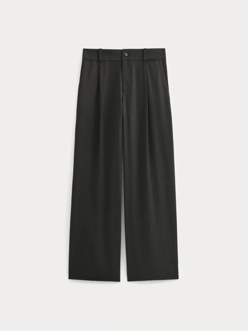 Everlane The Wide-Leg Trouser in Buttersmooth Black Size 16 Long NWT